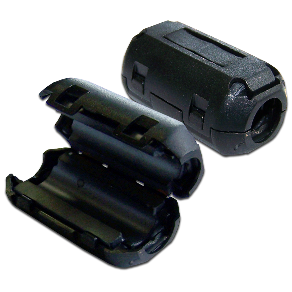 Фильтр ферритовый на шнур питания 3х1.5 мм2 с защелкой, черный