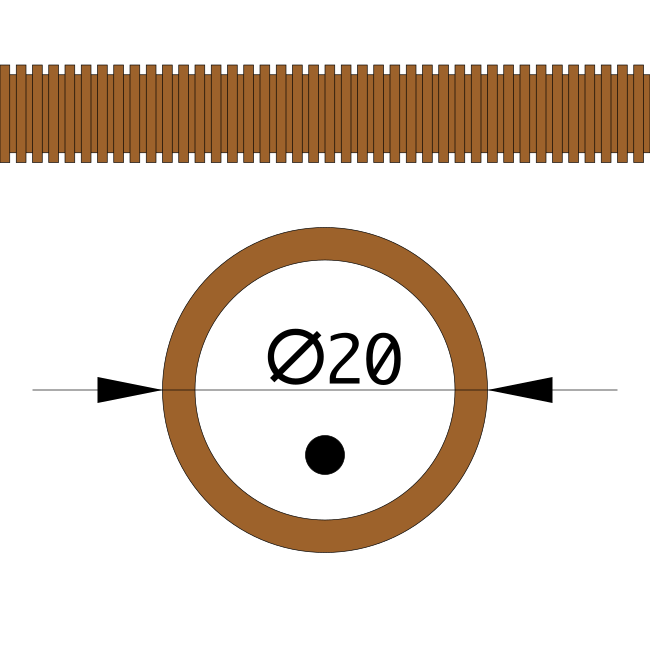 Труба гофрированная ПВХ легкая гибкая 350 Н бук с/з д20 (100 м/уп) с протяжкой