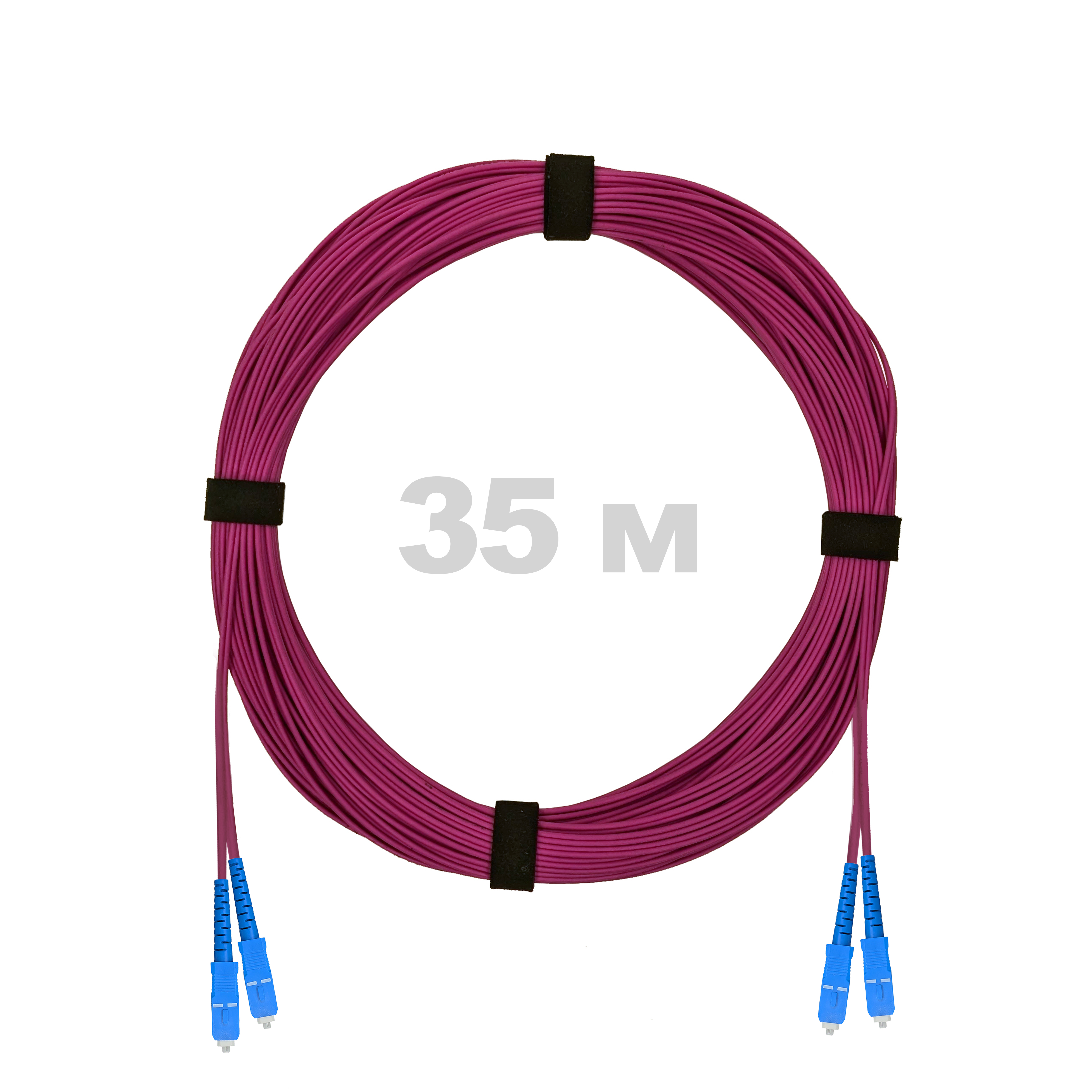 Патч-корд оптический SC/UPC-SC/UPC MM (OM4) 2mm duplex LSZH,  35 м.