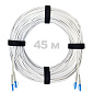 Патч-корд оптический армированный бронированный LC/UPC-LC/UPC SM (G.657A1) Duplex 3.0mm LSZH, ,белый, 45 м.
