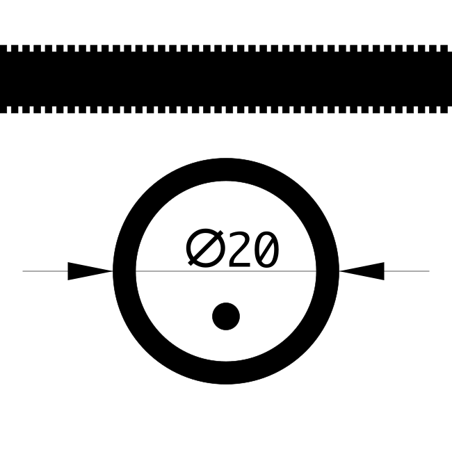 Труба гофрированная ПВХ легкая 350 Н черная с/з д20 (100 м/4800 м уп/пал) 