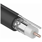 Кабель коаксиальный RG-11U  TWIST, 75 Ом (CCS, оплетка 96 нитей AL), наружный, черный (305м), с тросом