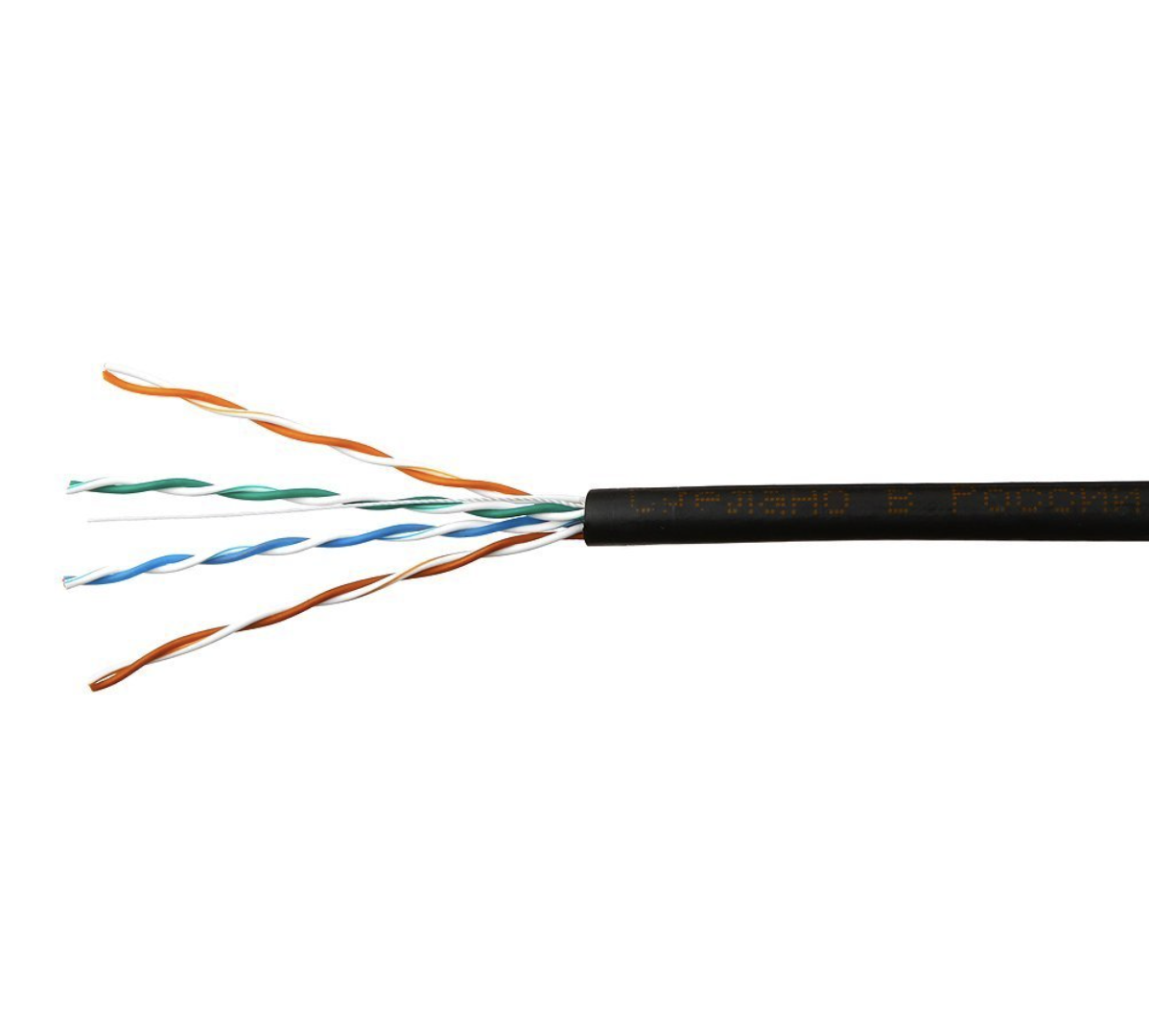 Кабель 1693219 витая пара Cat.5е SkyNet Standard UTP 4x2x0.5 Cu наружный PE чёрный 305 м