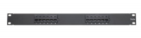 Патч-панель UTP 19" 1U 12 портов RJ-45 110 тип Cat.5e   TWIST