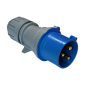 Вилка IEC 309 однофазная 32A, 250V, разборная, синяя