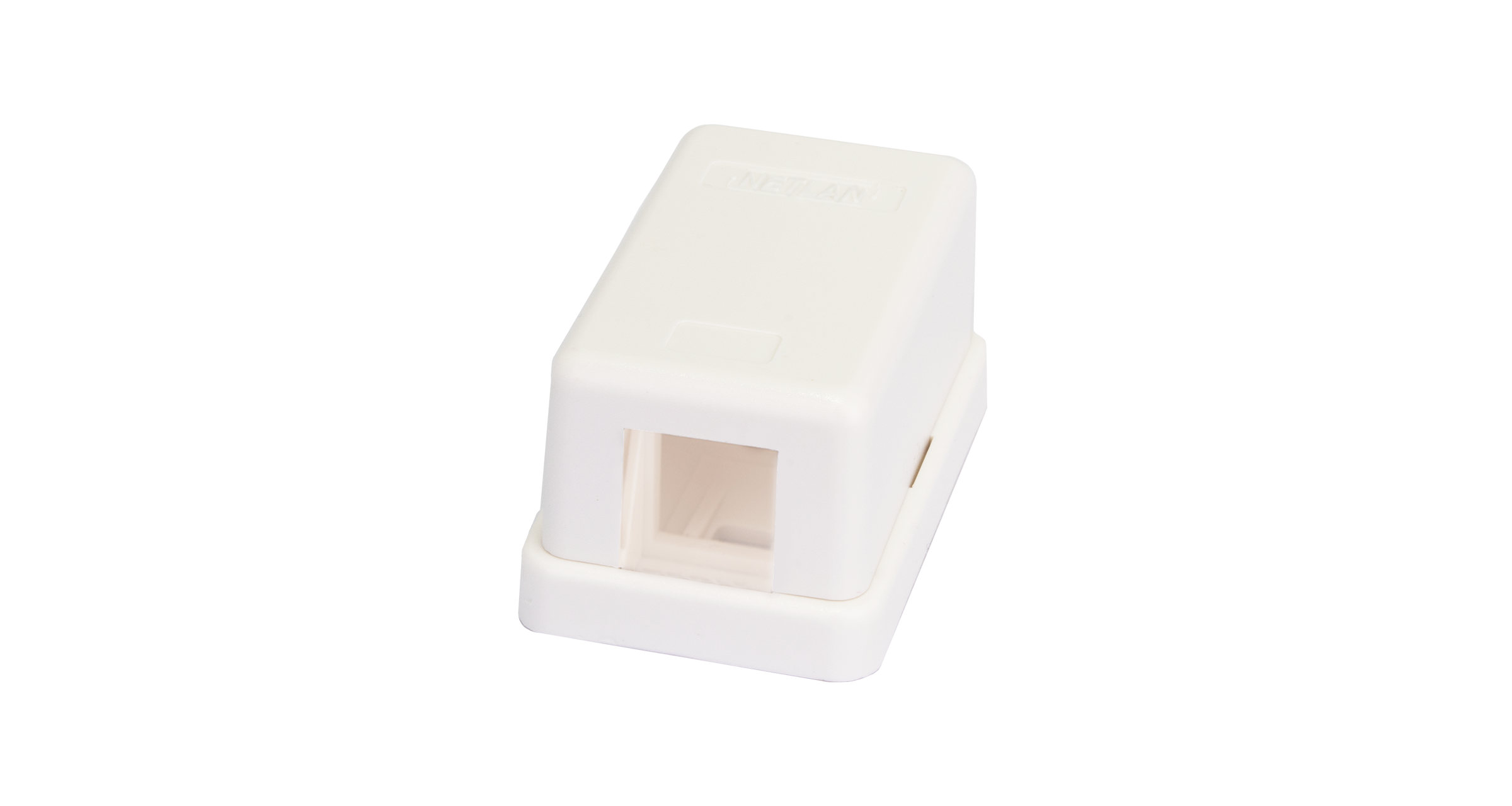 Корпус настенной розетки, на 1 порт, белый 10 шт.