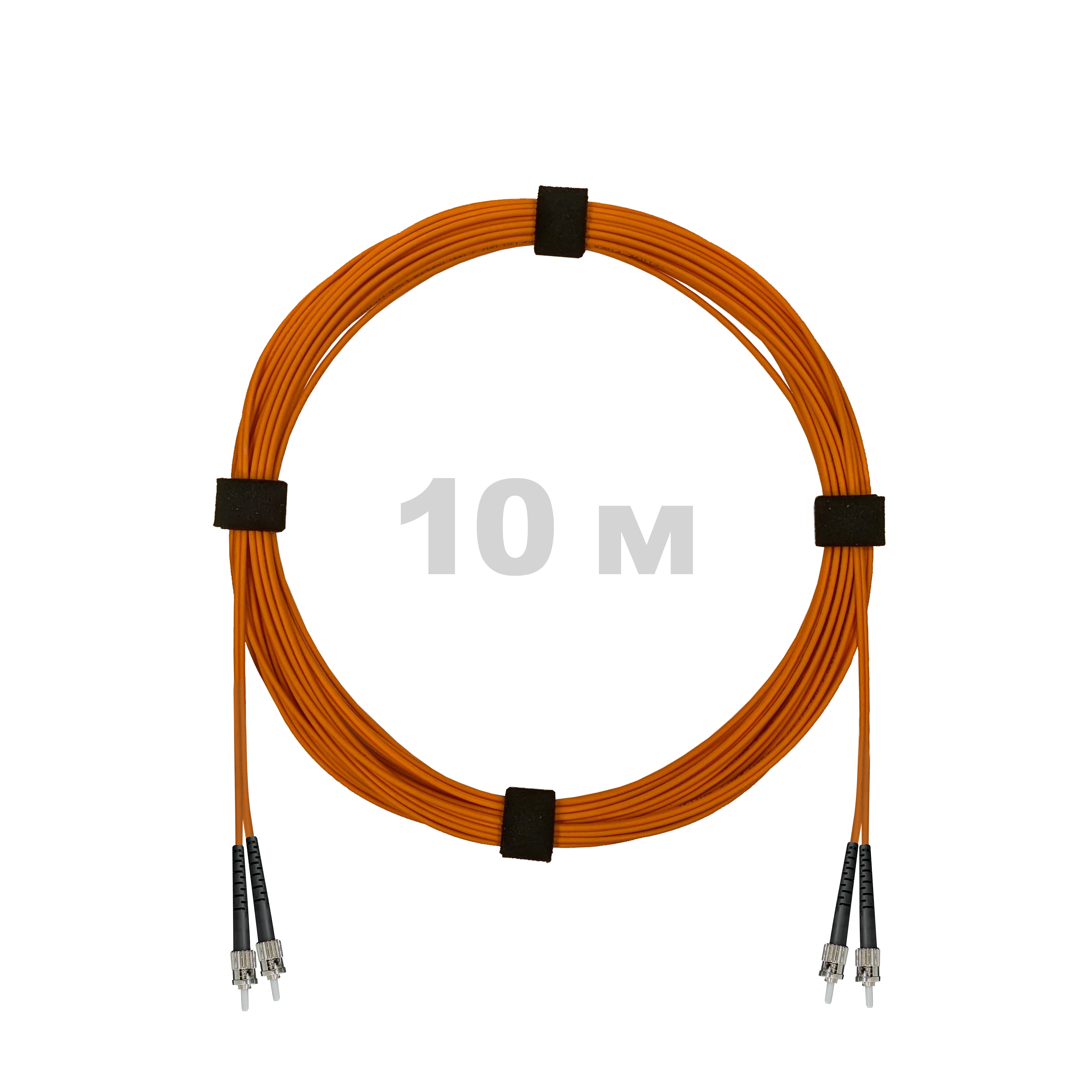 Патч-корд оптический ST/PC-ST/PC MM (OM2) 2mm duplex LSZH,  10 м.