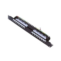 Патч-панель Hyperline PP-19-16-8P8C-C6-SH-110D 19" 1U cat.6 16 портов RJ45 FTP Hyperline