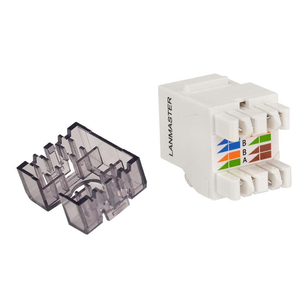 Модуль Keystone, RJ45, неэкранированный, кат.5E, со встроенной шторкой, 180 градусов, желтый__