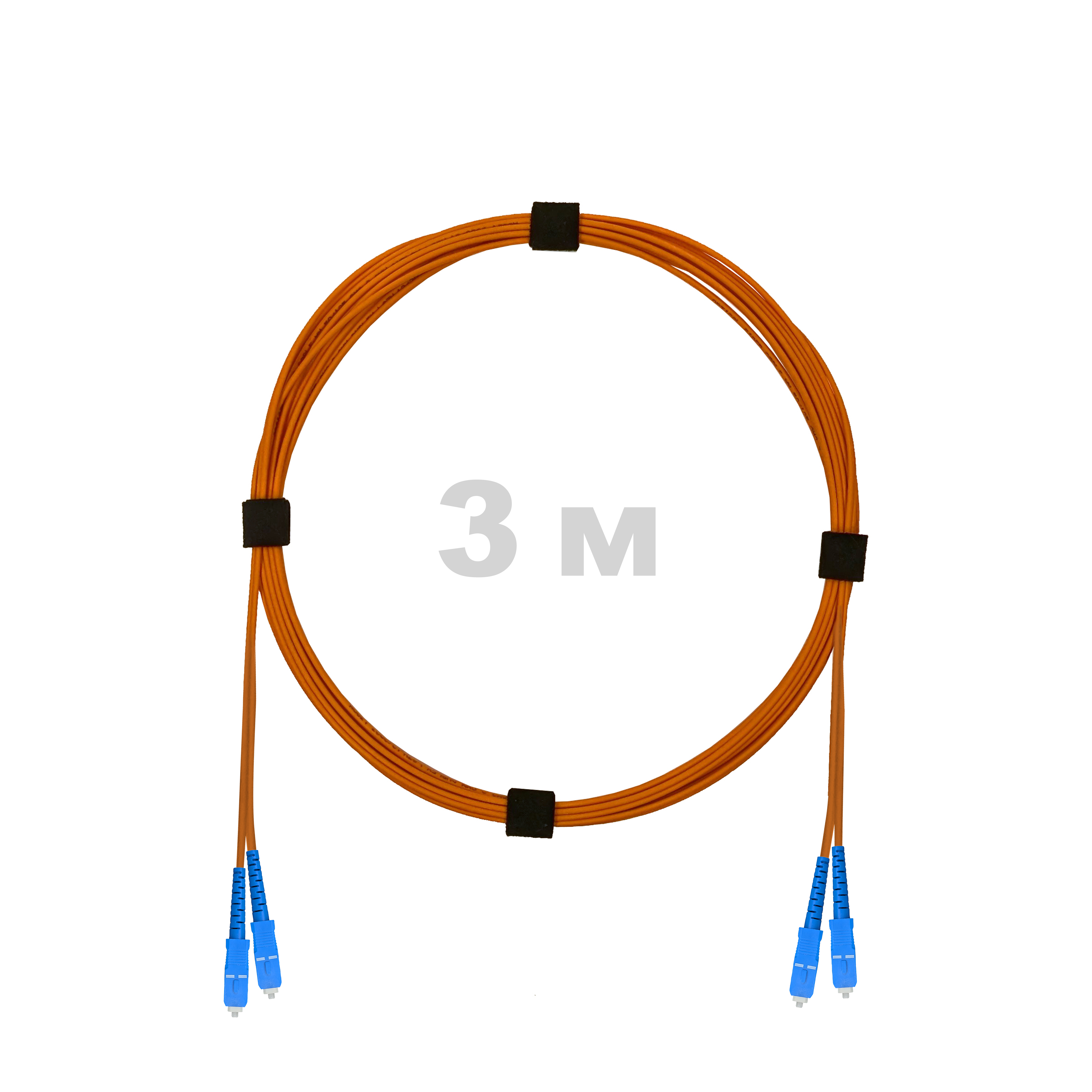 Патч-корд оптический SC/UPC-SC/UPC MM (OM2) 2mm duplex LSZH,  3 м.
