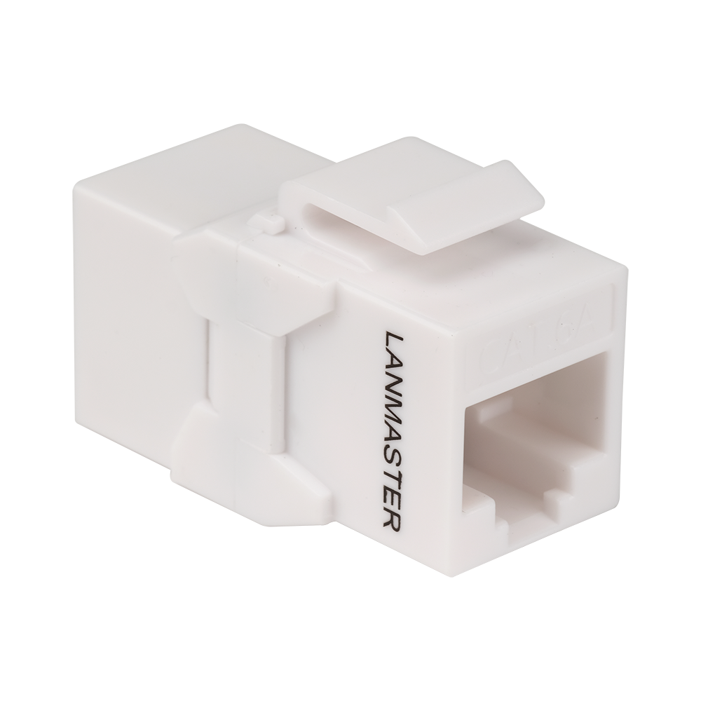 Повторитель портов RJ45, неэкранированный, кат.6A, формата Keystone, белый