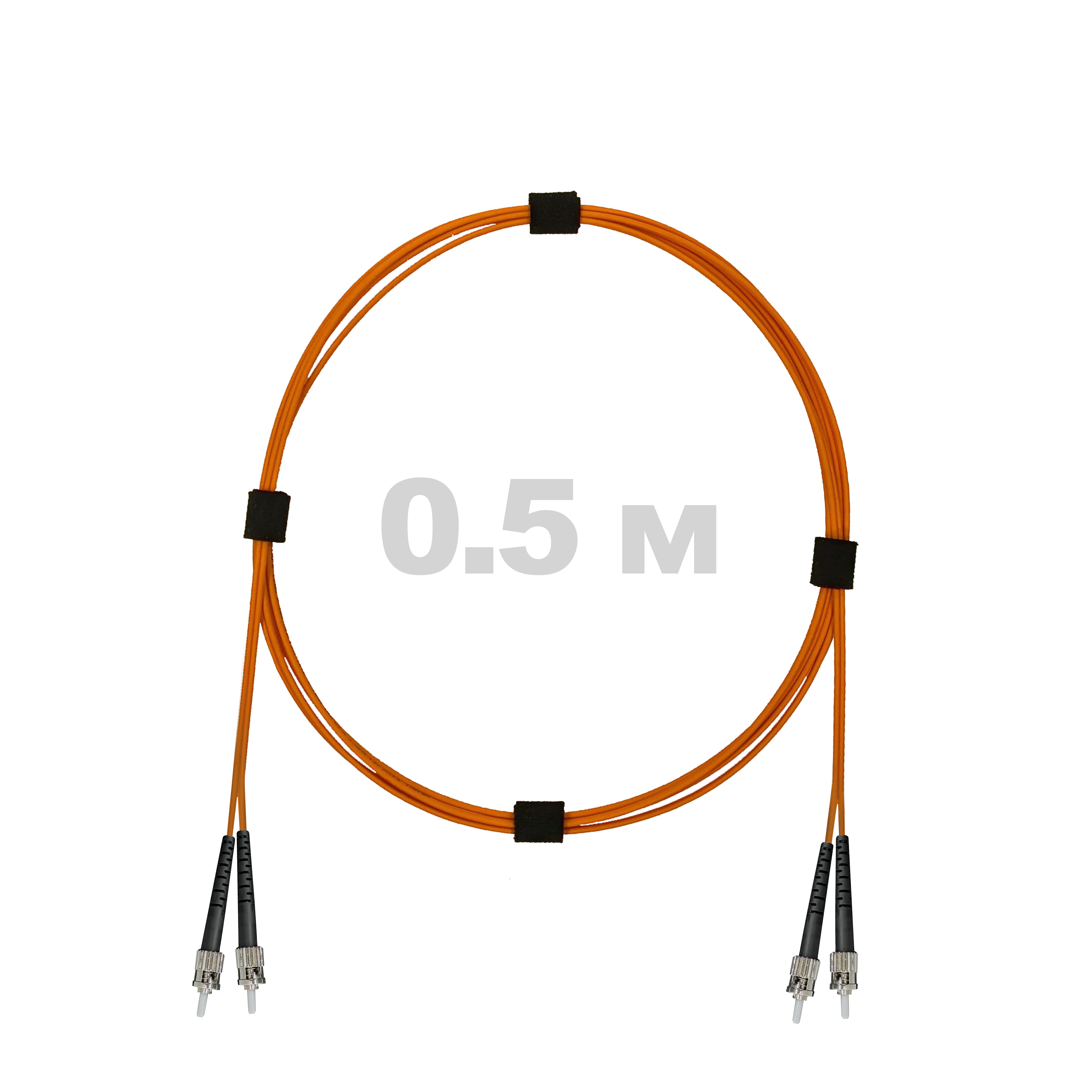 Патч-корд оптический армированный бронированный ST/PC-ST/PC MM (OM2) Duplex 3.0mm LSZH, 0.5 м.