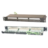 Накладная патч-панель 19" 1U  24 порта RJ45 Cat.5e FTP, Eurolan