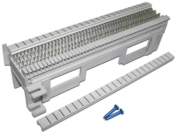 Кросс панель 66 типа, 50 пар, настенная, LANMASTER, с установочной площадкой LAN-WS66-50FT