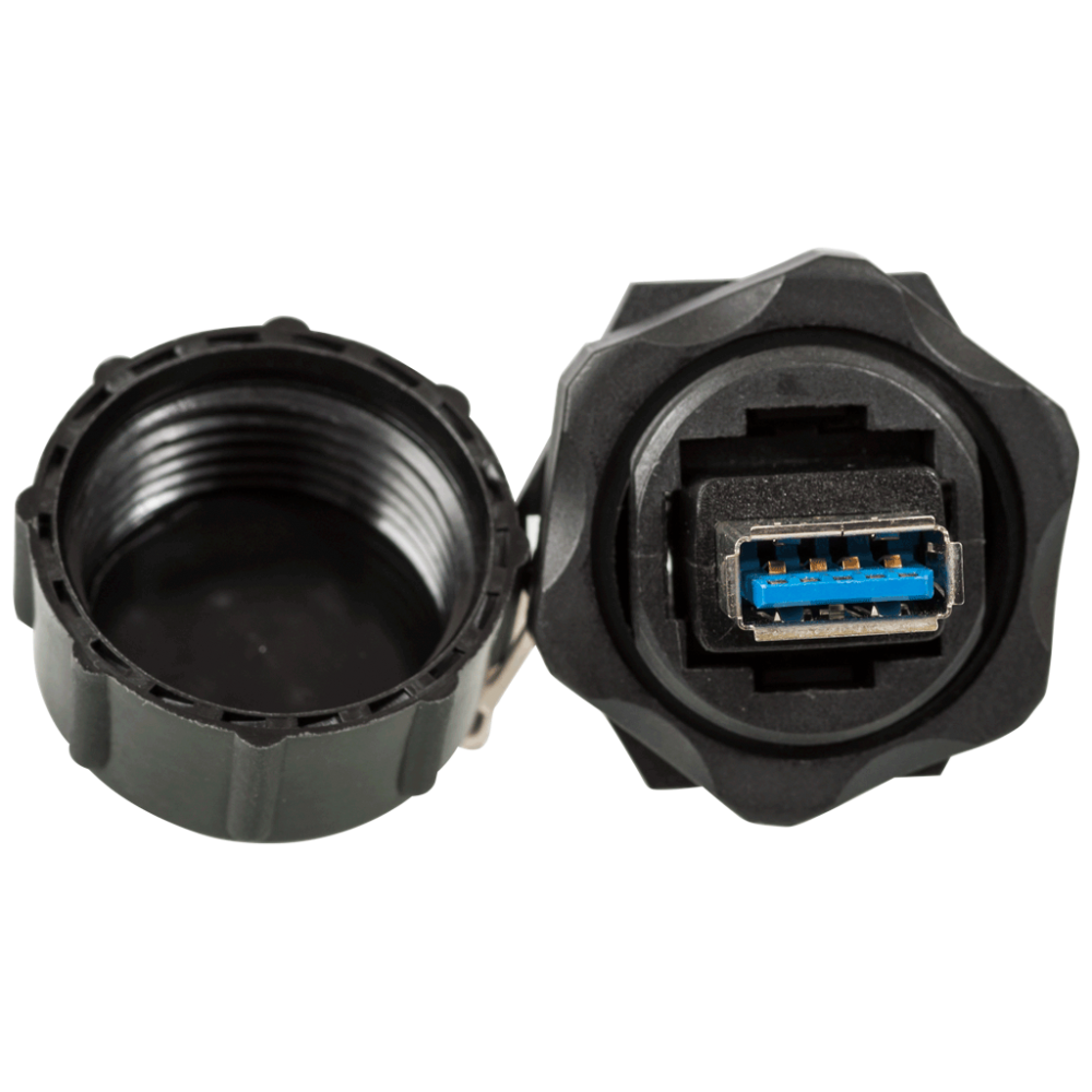 Индустриальный соединительный модуль USB 3.0, IP68, с крышкой__