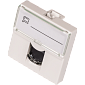 Вставка Mosaic 45x45, RJ-45 UTP, кат.6, со шторкой и увеличенным окном маркировки, белая