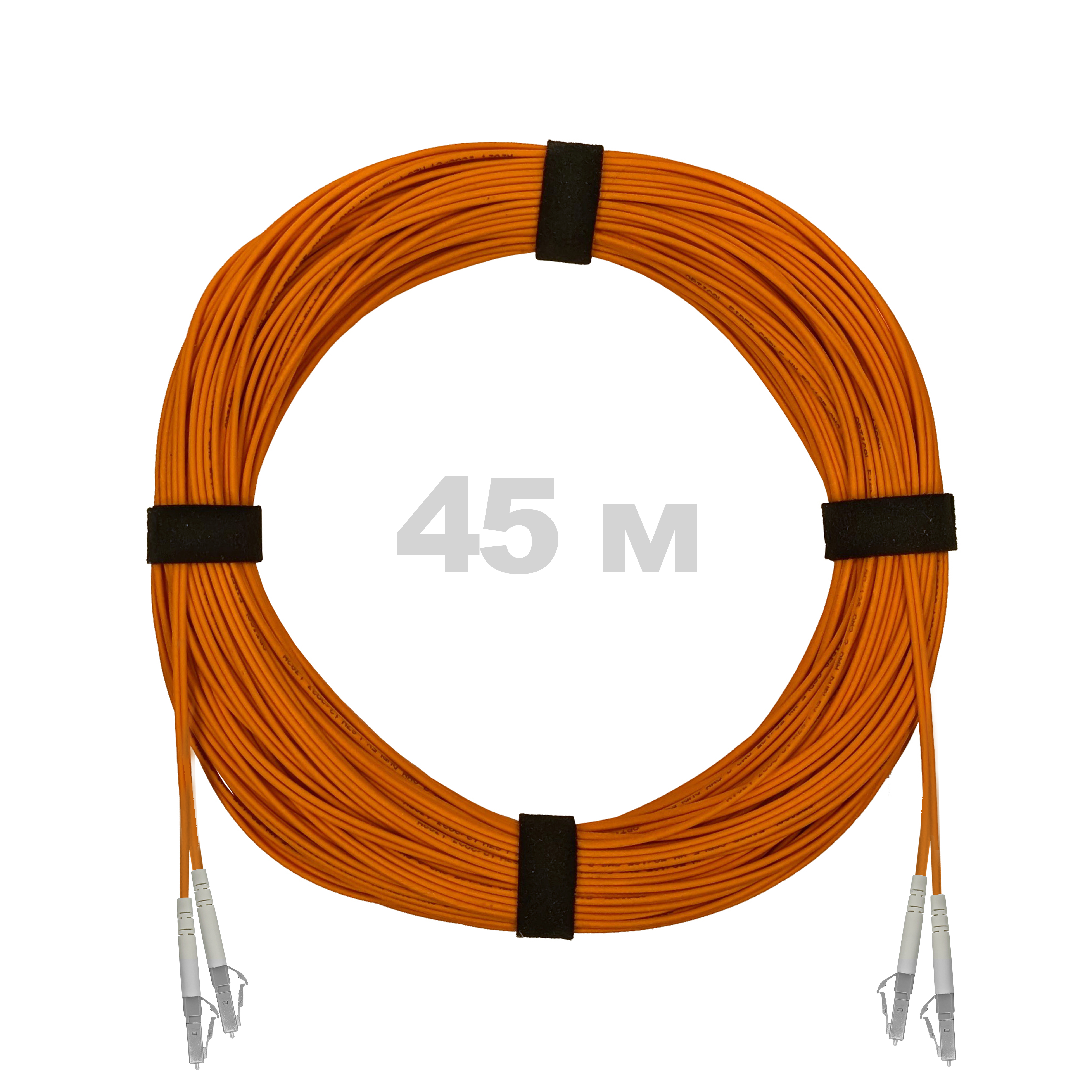 Патч-корд оптический армированный бронированный LC/UPC-LC/UPC MM (OM2) Duplex 3.0mm LSZH, 45 м.