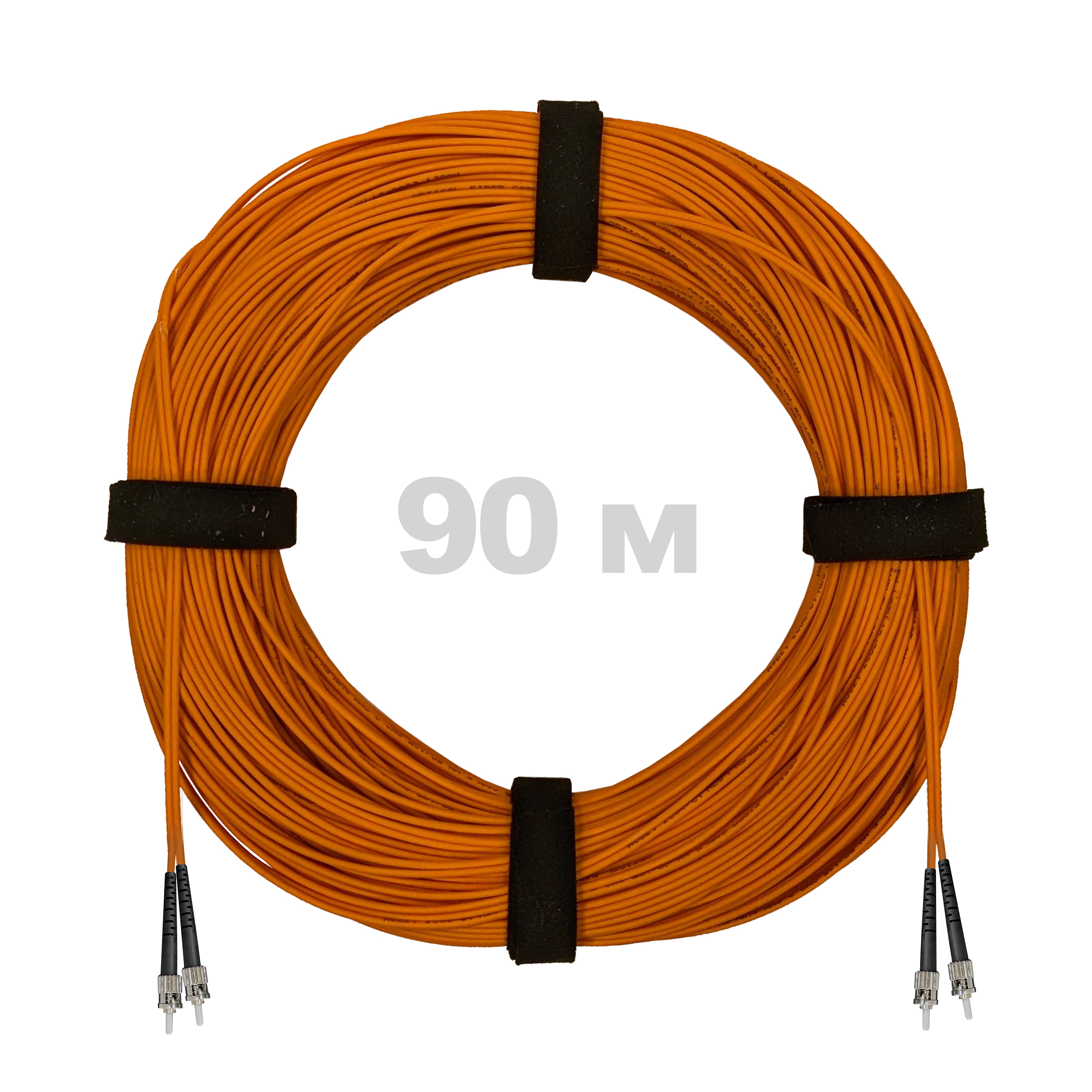 Патч-корд оптический ST/PC-ST/PC MM (OM2) 2mm duplex LSZH,  90 м.