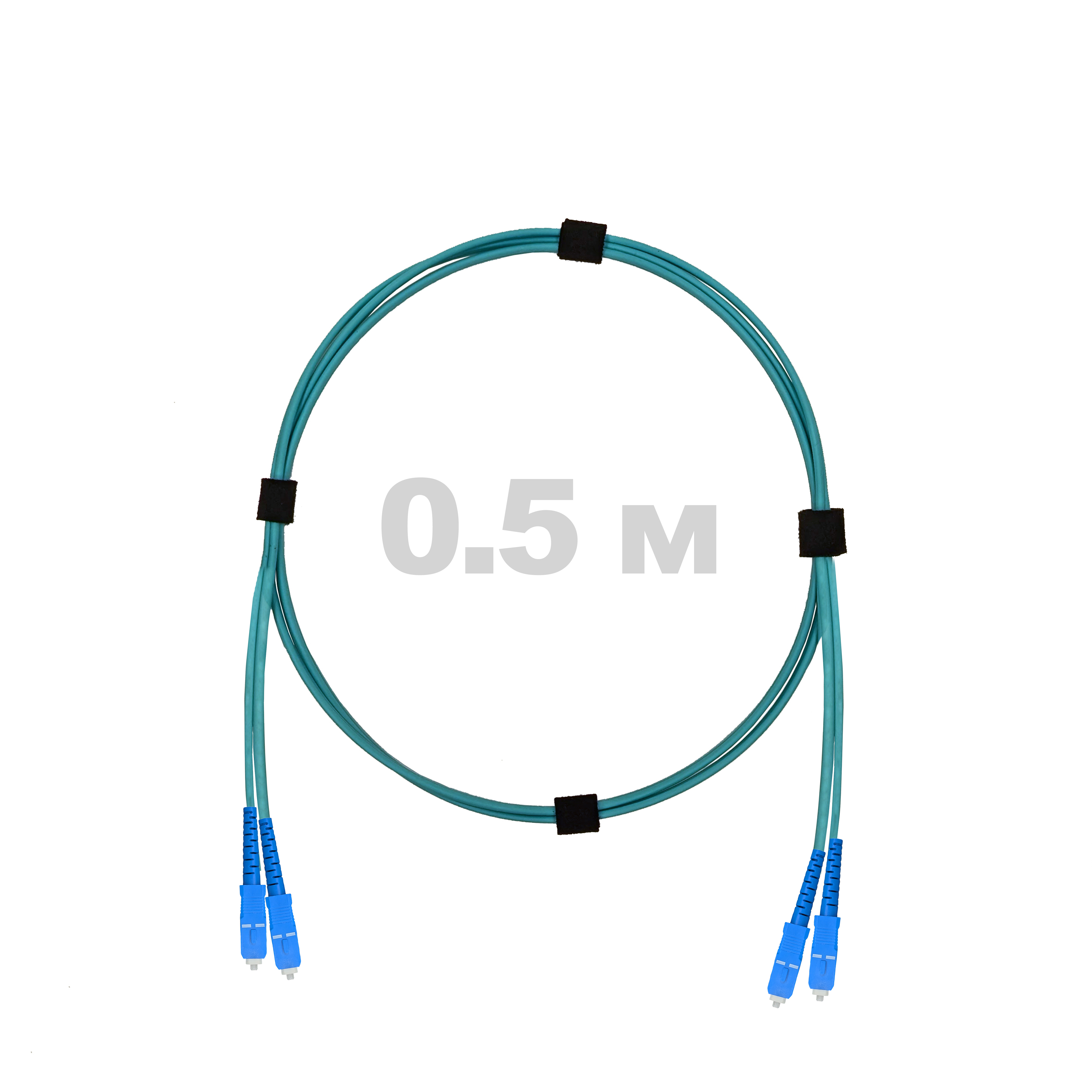 Патч-корд оптический SC/UPC-SC/UPC MM (OM3) 2mm duplex LSZH,  0.5 м.