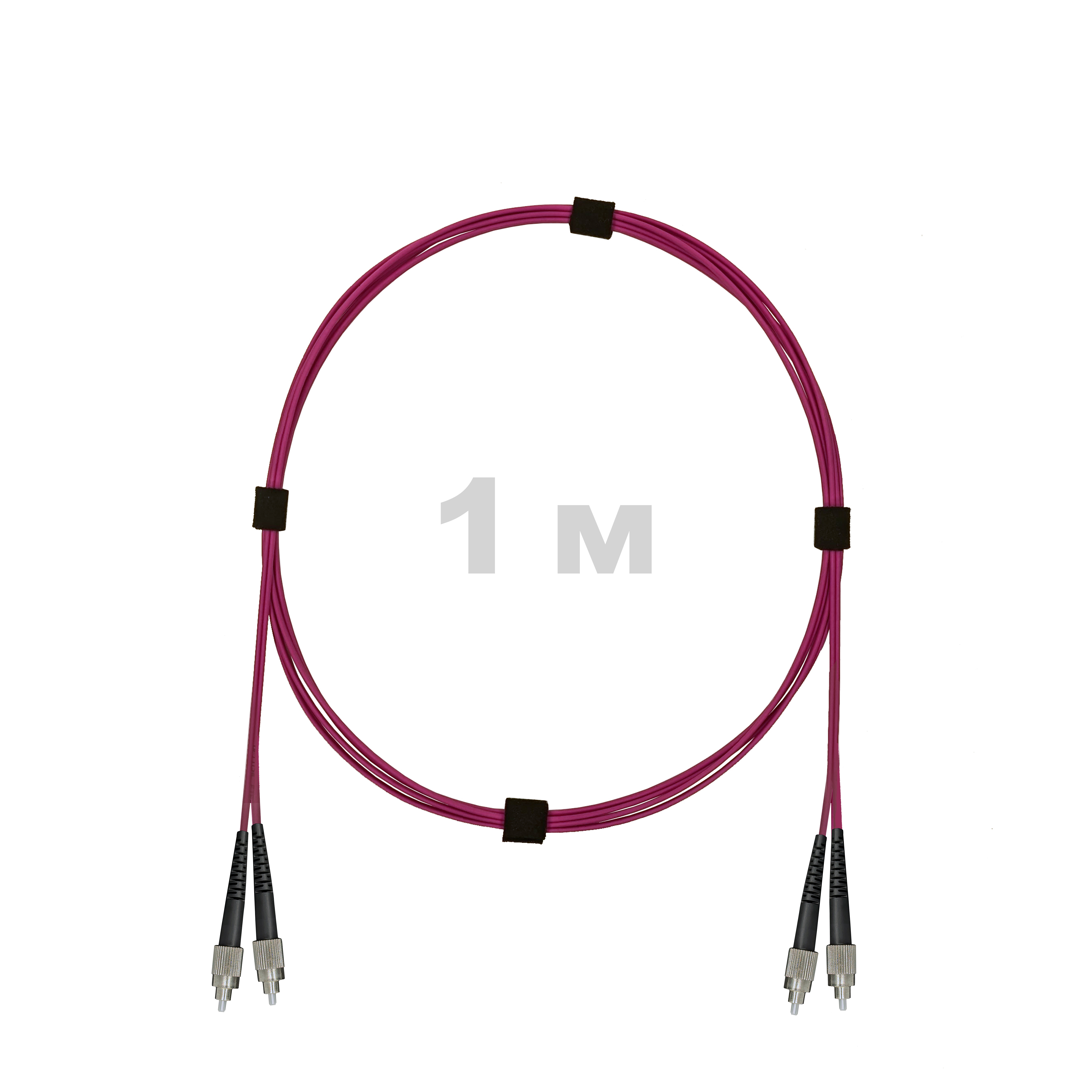 Патч-корд оптический FC/UPC-FC/UPC MM (OM4) 3mm duplex LSZH,  1 м.