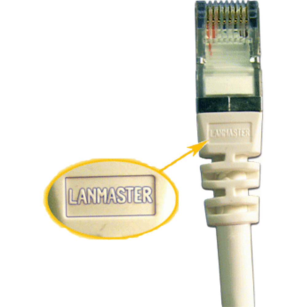 Патч-корд LANMASTER FTP кат.5Е, с заливными колпачками, 1.5 м, белый__