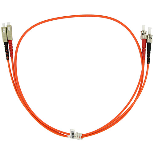 Патч-корд оптический LANMASTER, дуплексный, SC/PC-ST/PC, OM3, LSZH, 1.0 м