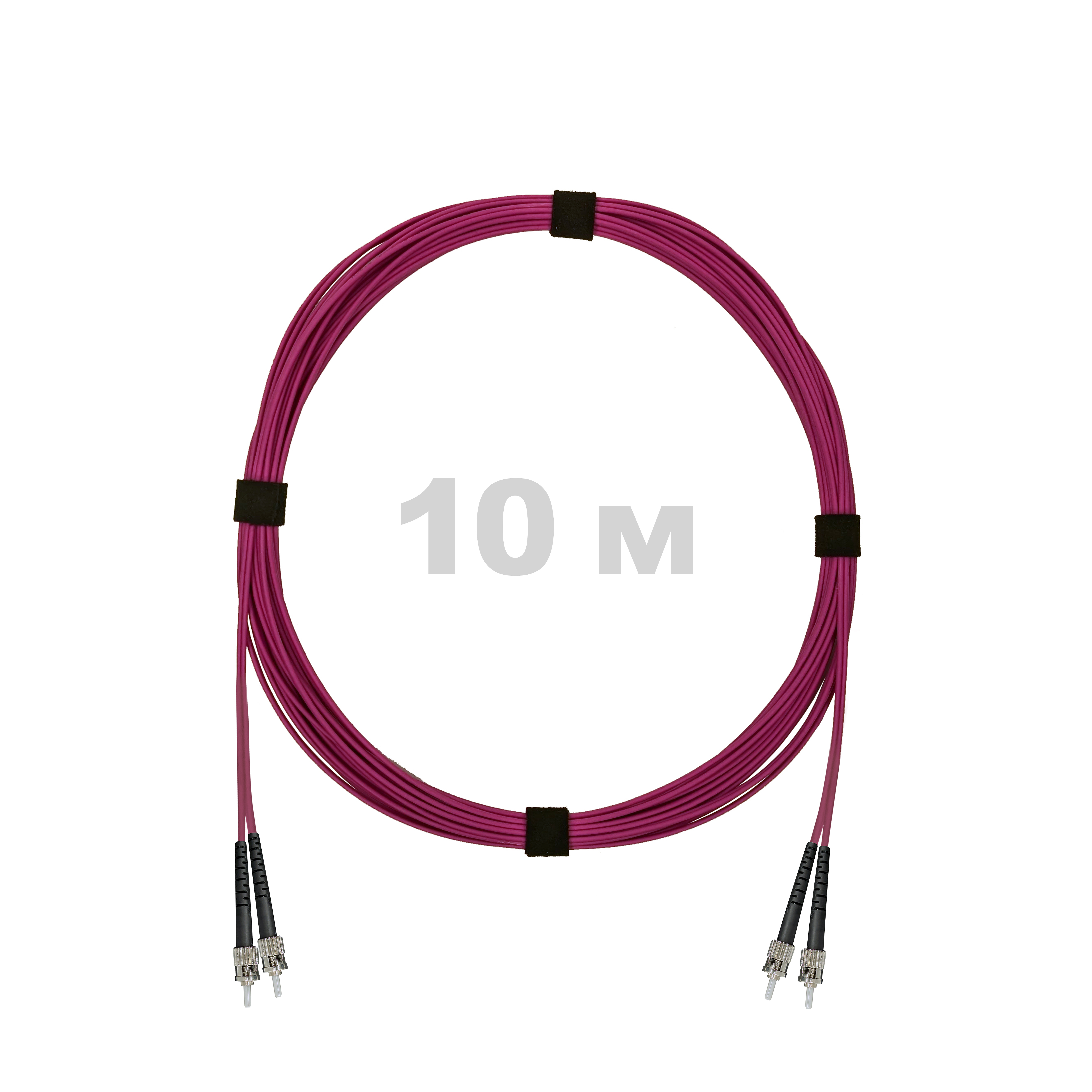 Патч-корд оптический армированный бронированный ST/PC-ST/PC MM (OM4) Duplex 3.0mm LSZH, 10 м.