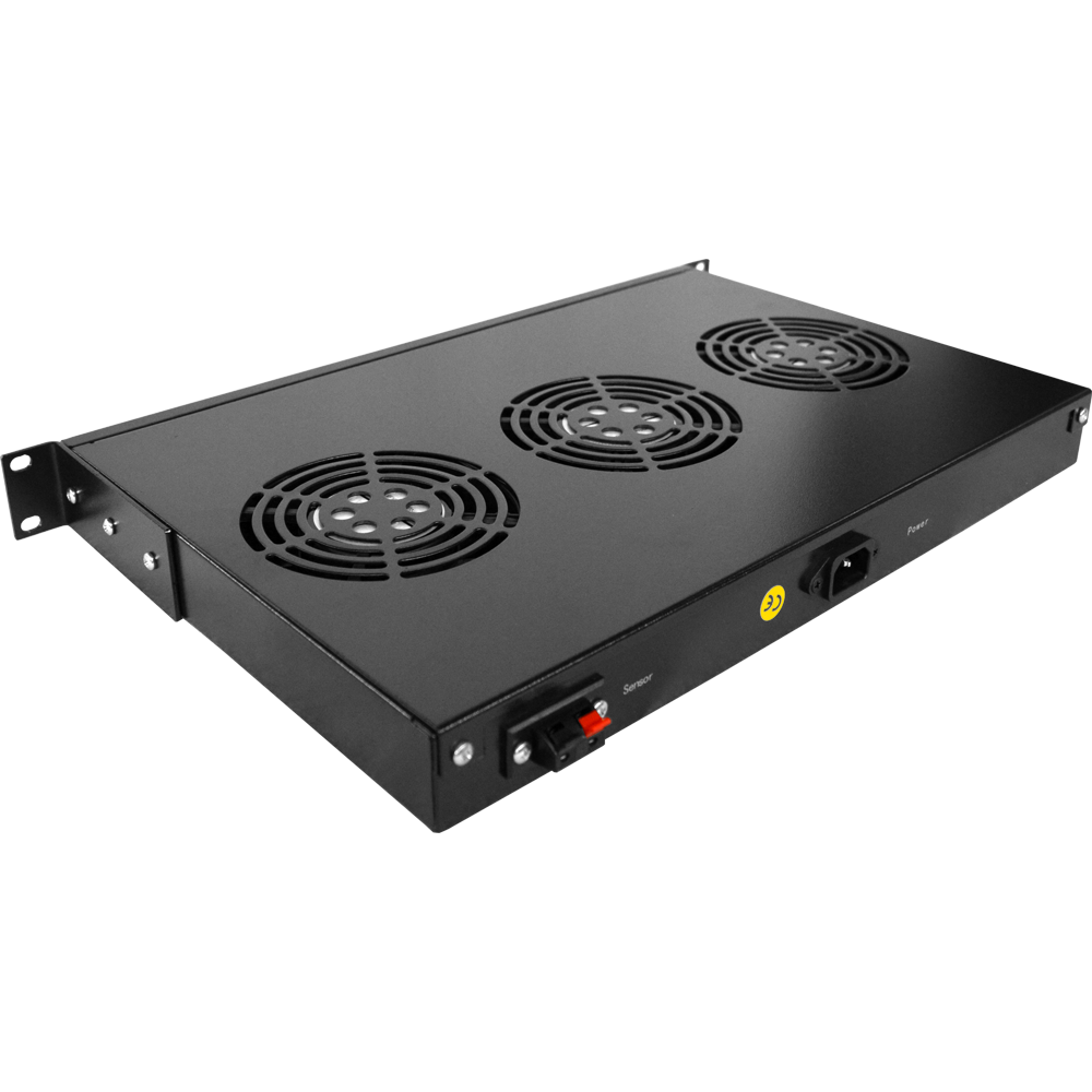 Блок 2-х вентиляторов 19", с подшипниками, с термостатом, 1U__