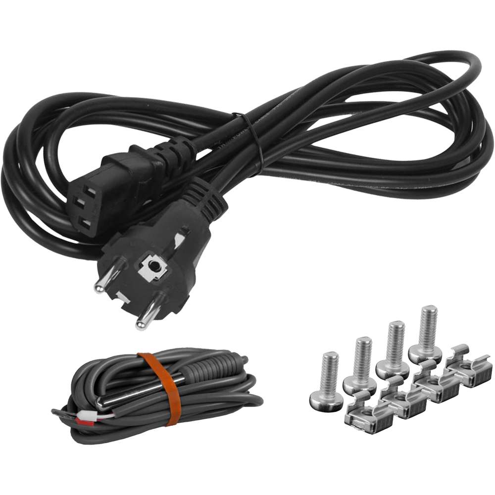 Блок 2-х вентиляторов 19", с подшипниками, с термостатом, 1U__