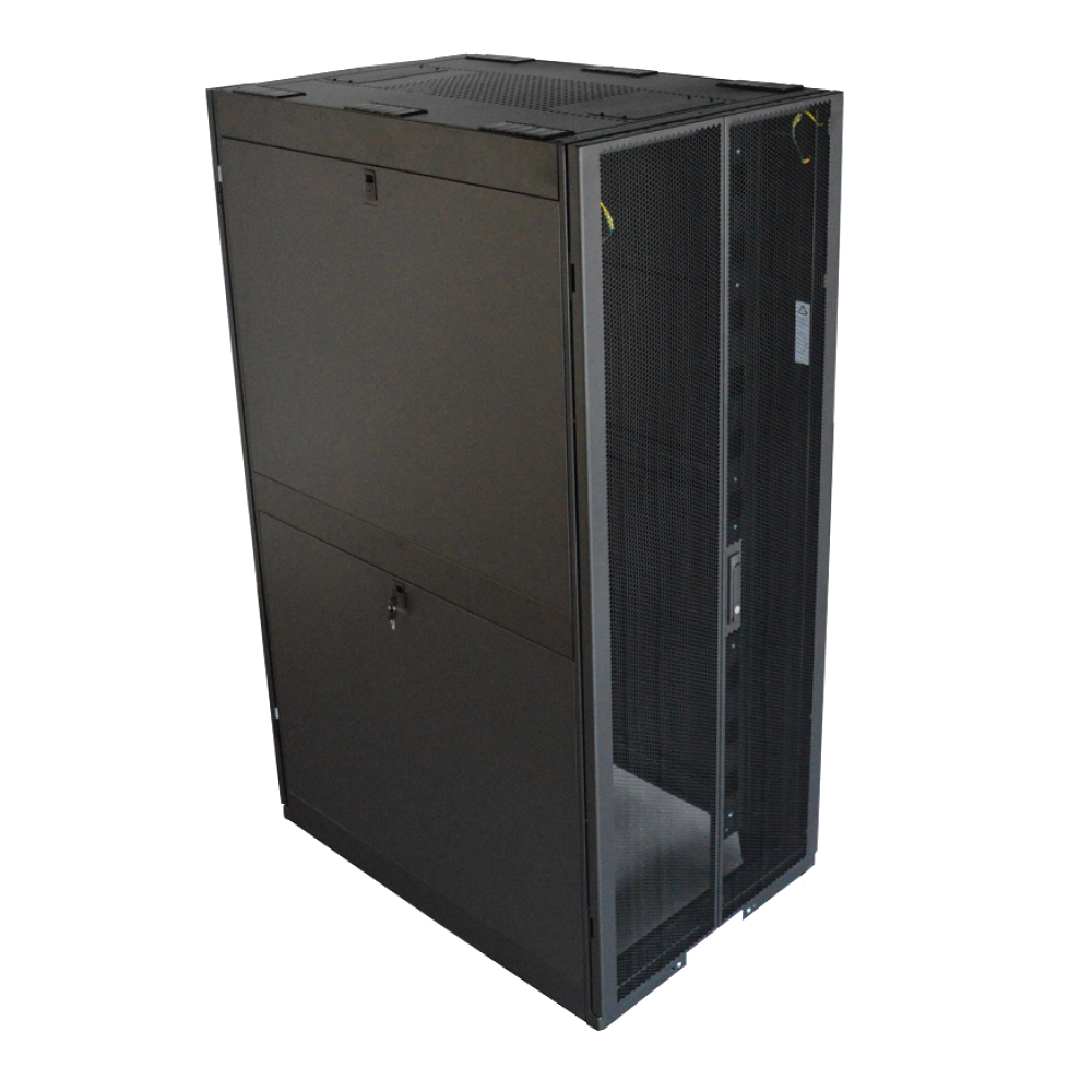 Шкаф LANMASTER DC 42U 800x1200 мм, с перфорированными дверьми, без боковых панелей, черный__