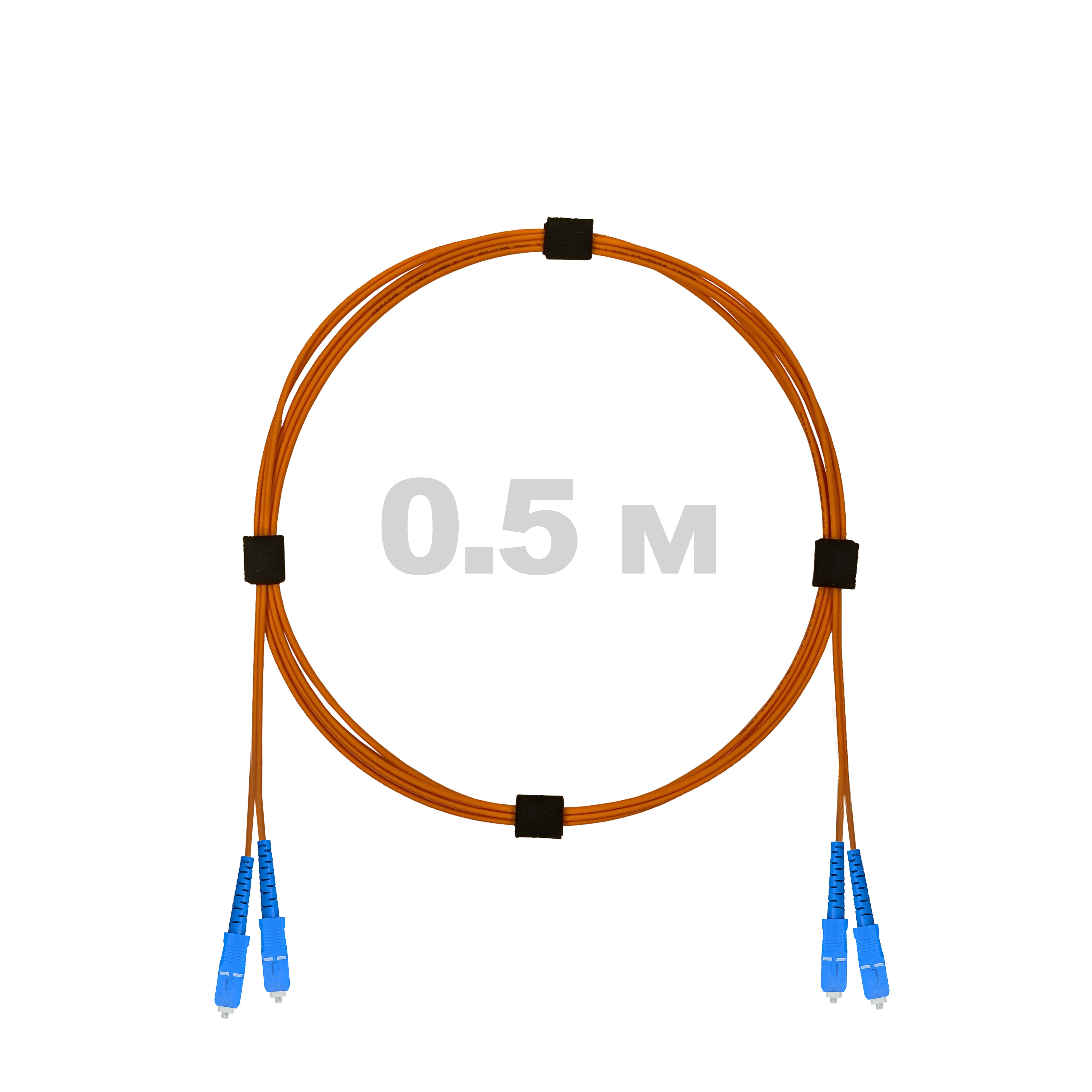 Патч-корд оптический SC/UPC-SC/UPC MM (OM2) 3mm duplex LSZH,  0.5 м.