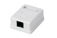 Розетка компьютерная RJ-45(8P8C) категория 5е, одинарная, внешняя, DUAL IDC TWIST