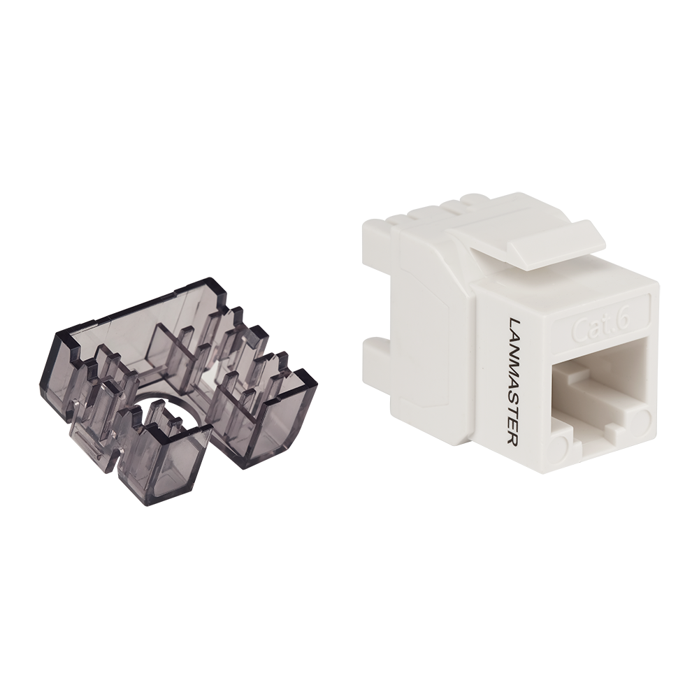 Модуль Keystone, RJ45, неэкранированный, кат.6, без шторки, 180 градусов, красный__