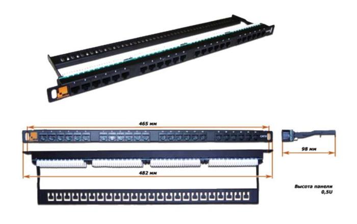 Патч-панели UTP категории кат 5е 24 порта 24rj45