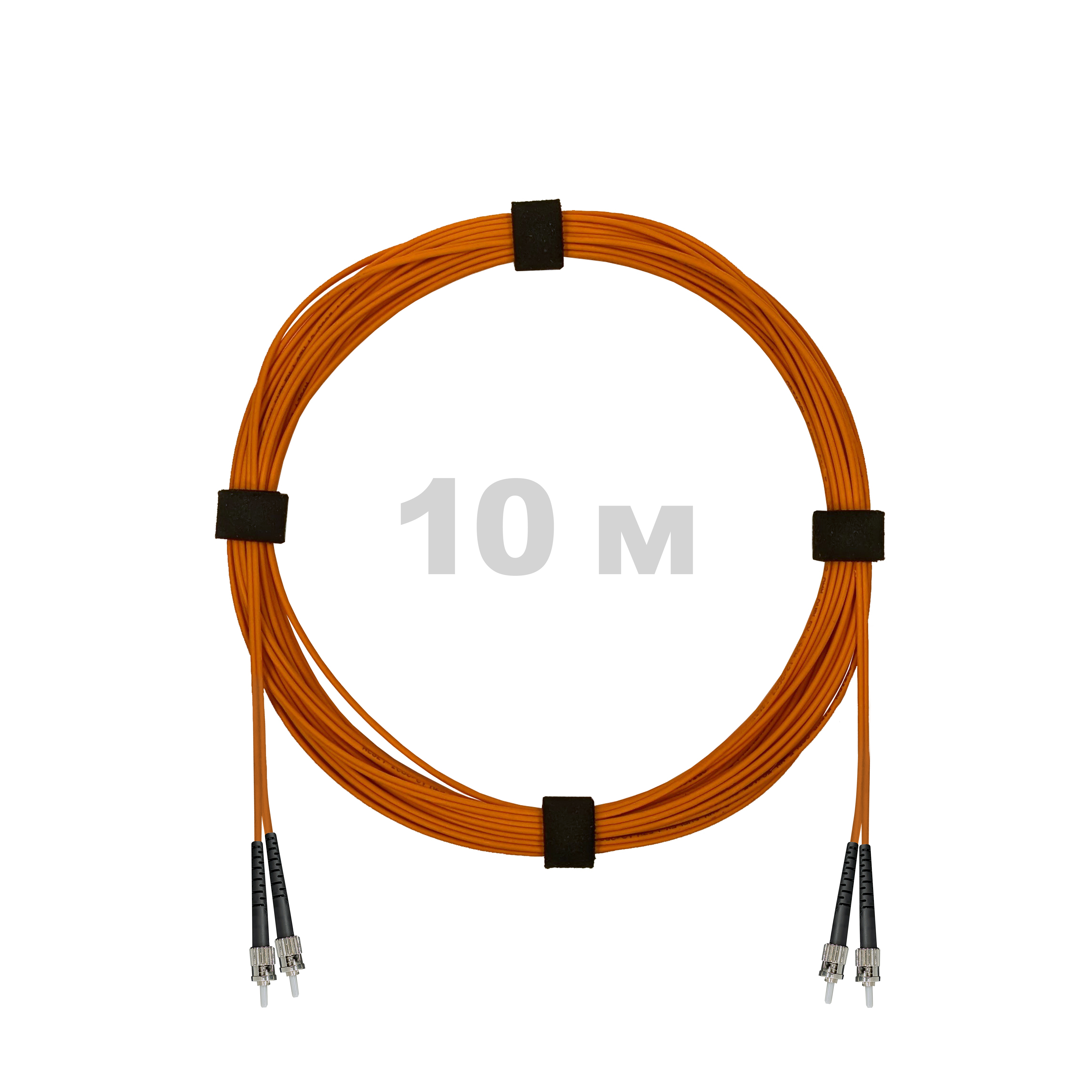 Патч-корд оптический ST/PC-ST/PC MM (OM2) 3mm duplex LSZH,  10 м.