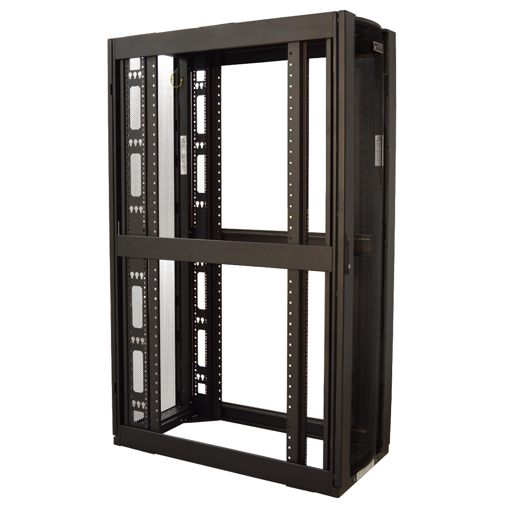 Шкаф LANMASTER DC 42U 600x1070 мм, без боковых панелей, черный__