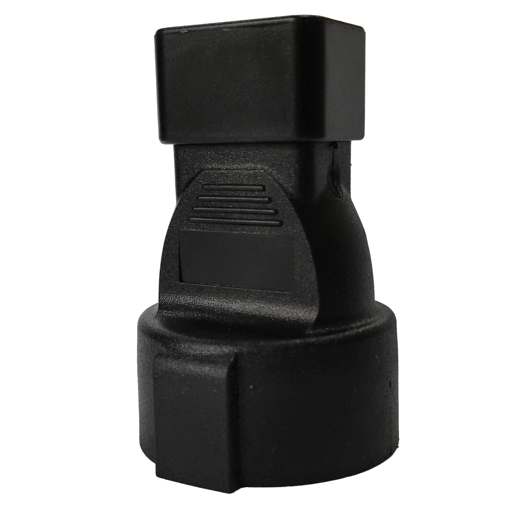 Адаптер переходной, розетка Schuko - вилка C20, 220В, 16А, черный__