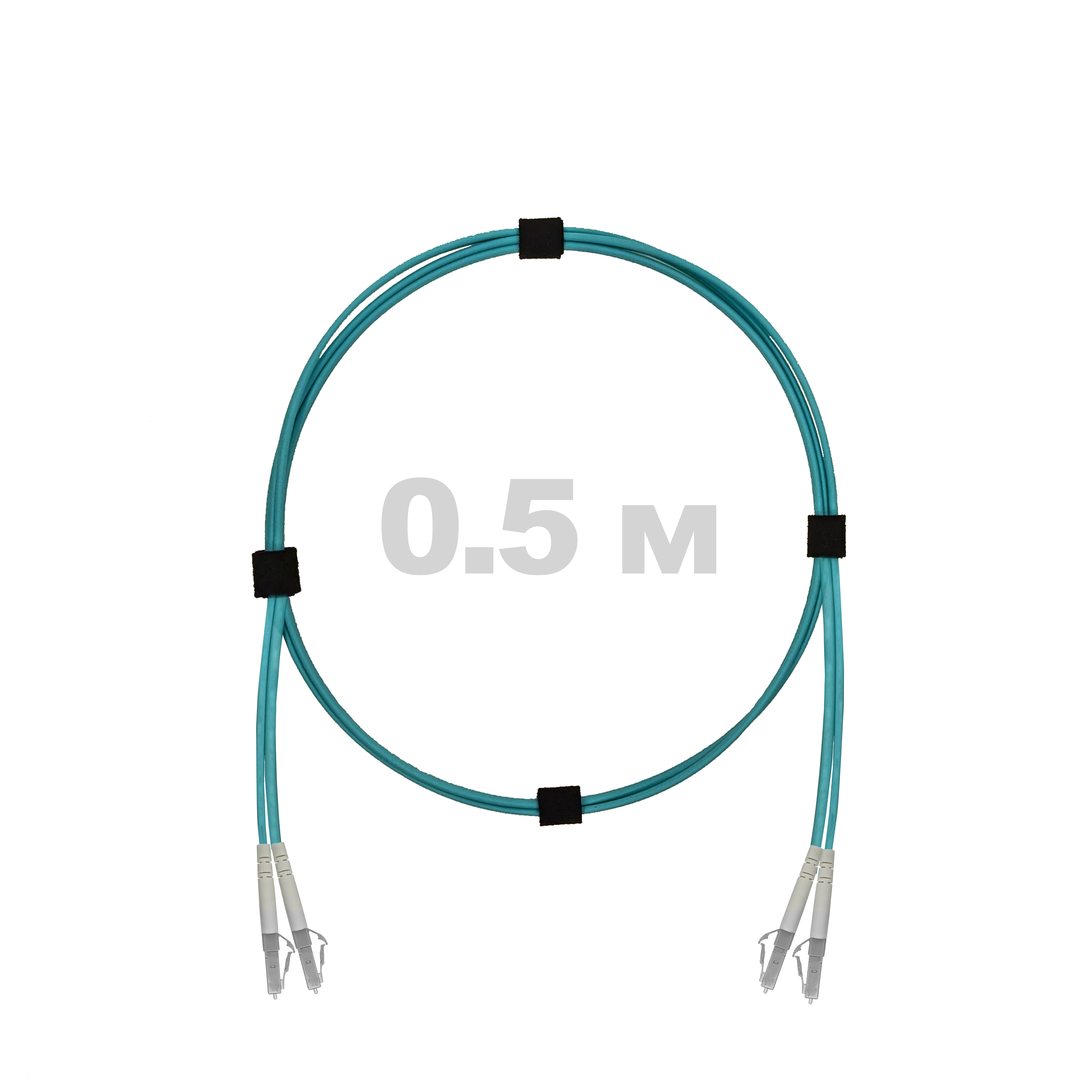 Патч-корд оптический армированный бронированный LC/UPC-LC/UPC MM (OM3) Duplex 2.0mm LSZH, 0.5 м.