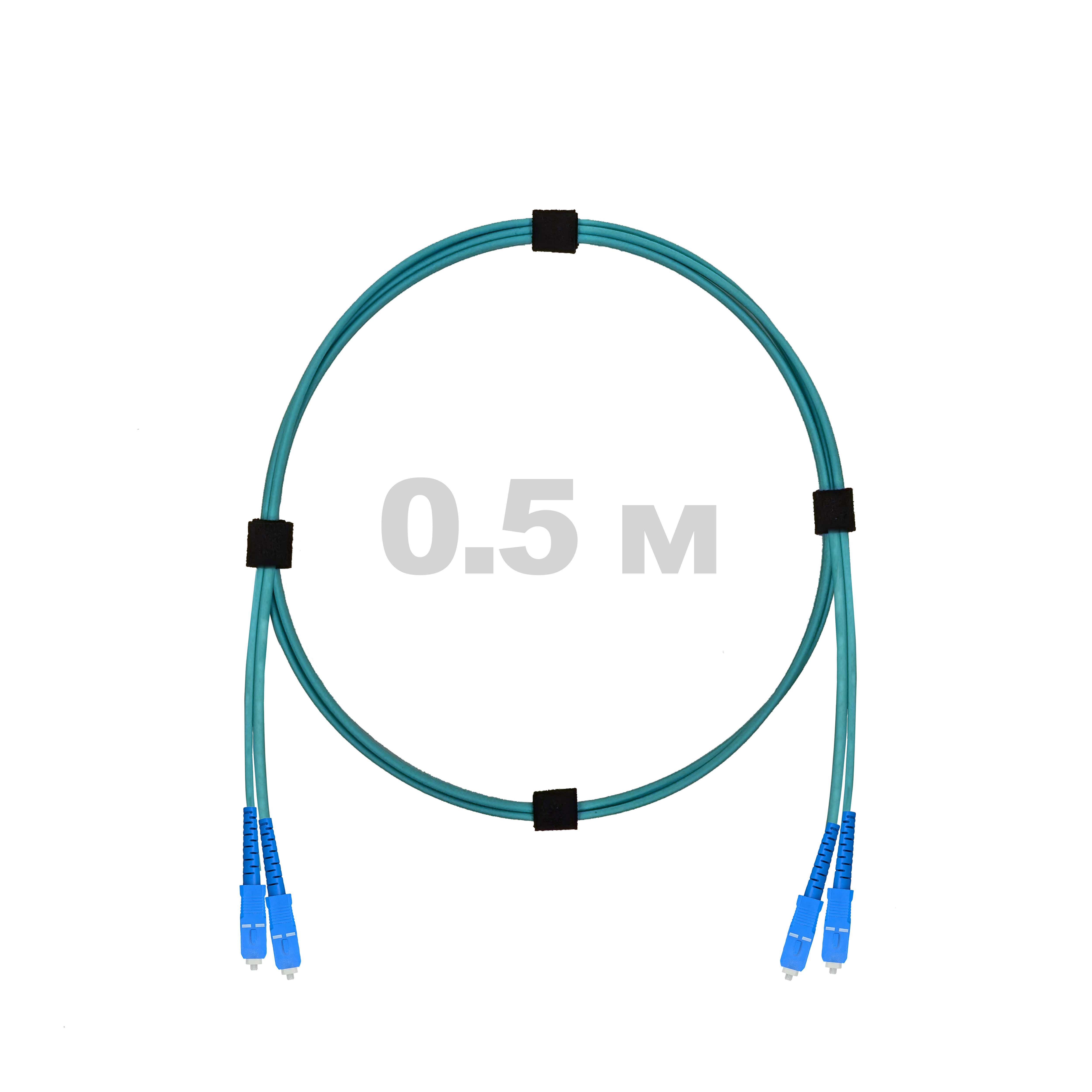 Патч-корд оптический SC/UPC-SC/UPC MM (OM3) 3mm duplex LSZH,  0.5 м.