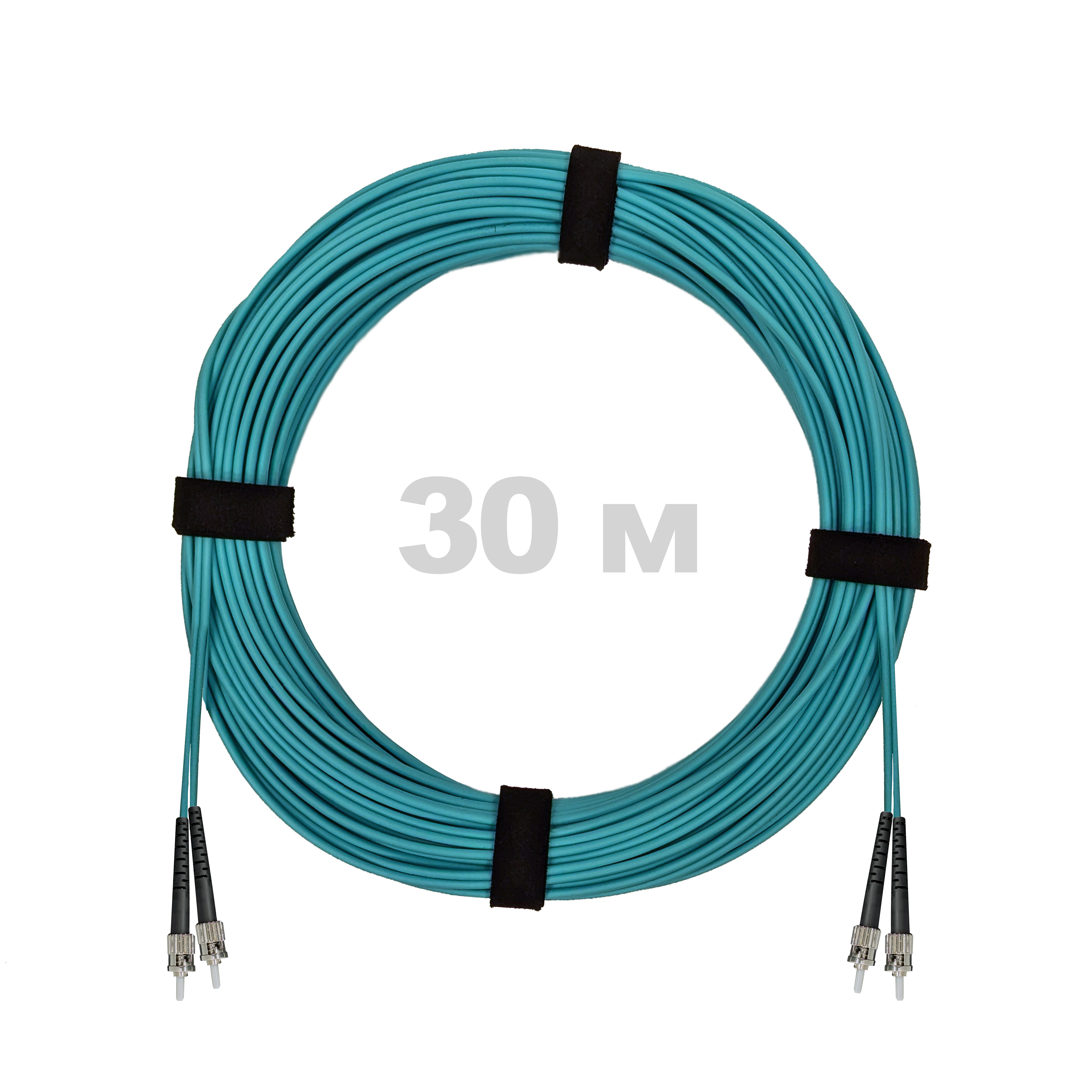 Патч-корд оптический армированный бронированный ST/PC-ST/PC MM (OM3) Duplex 3.0mm LSZH, 30 м.