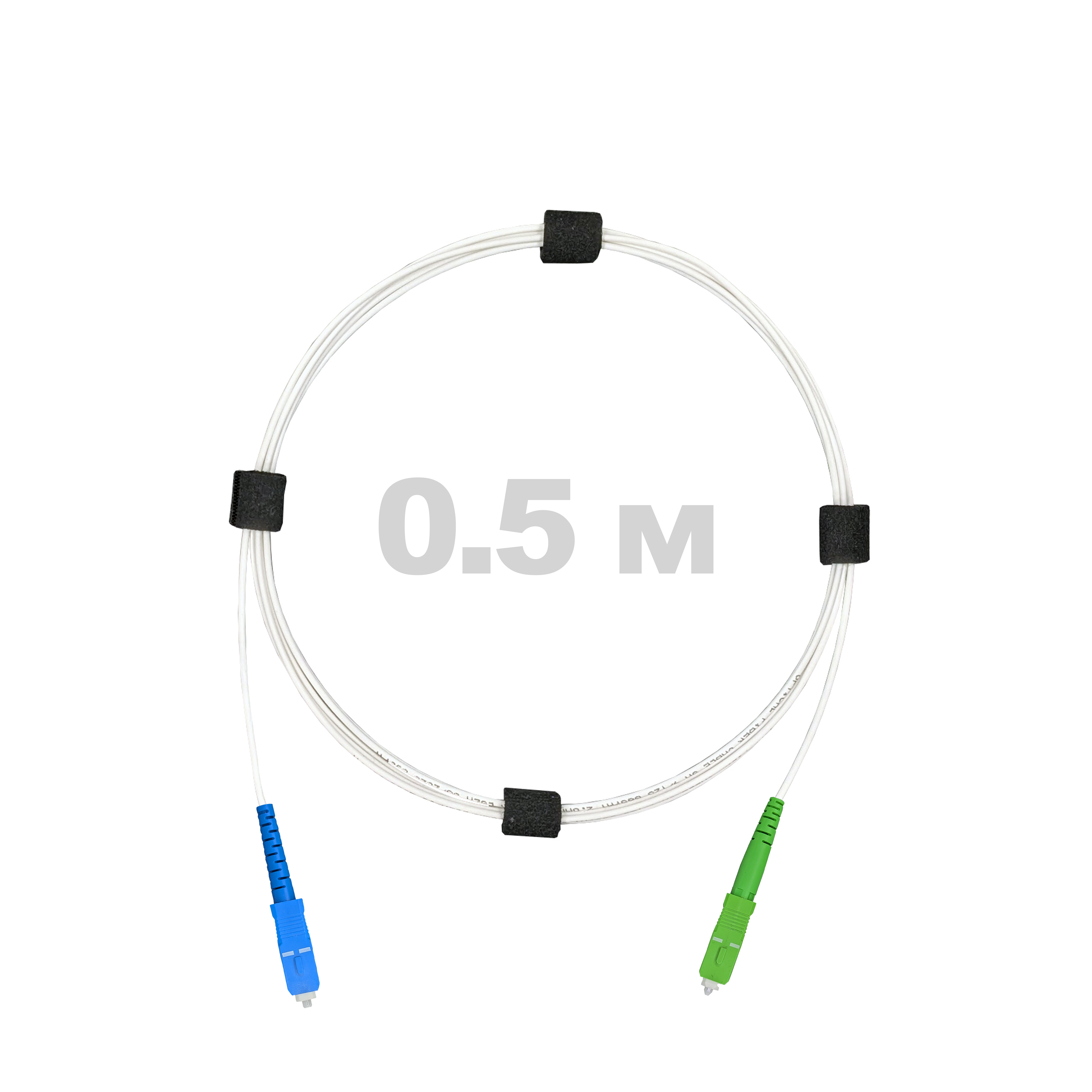 Патч-корд оптический SC/UPC-SC/APC SM (G657.A1) 3mm SX LSZH 0,5 м