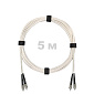 Патч-корд оптический армированный бронированный FC/UPC-FC/UPC SM (G.657A1) Duplex 3.0mm LSZH, ,белый, 5 м.