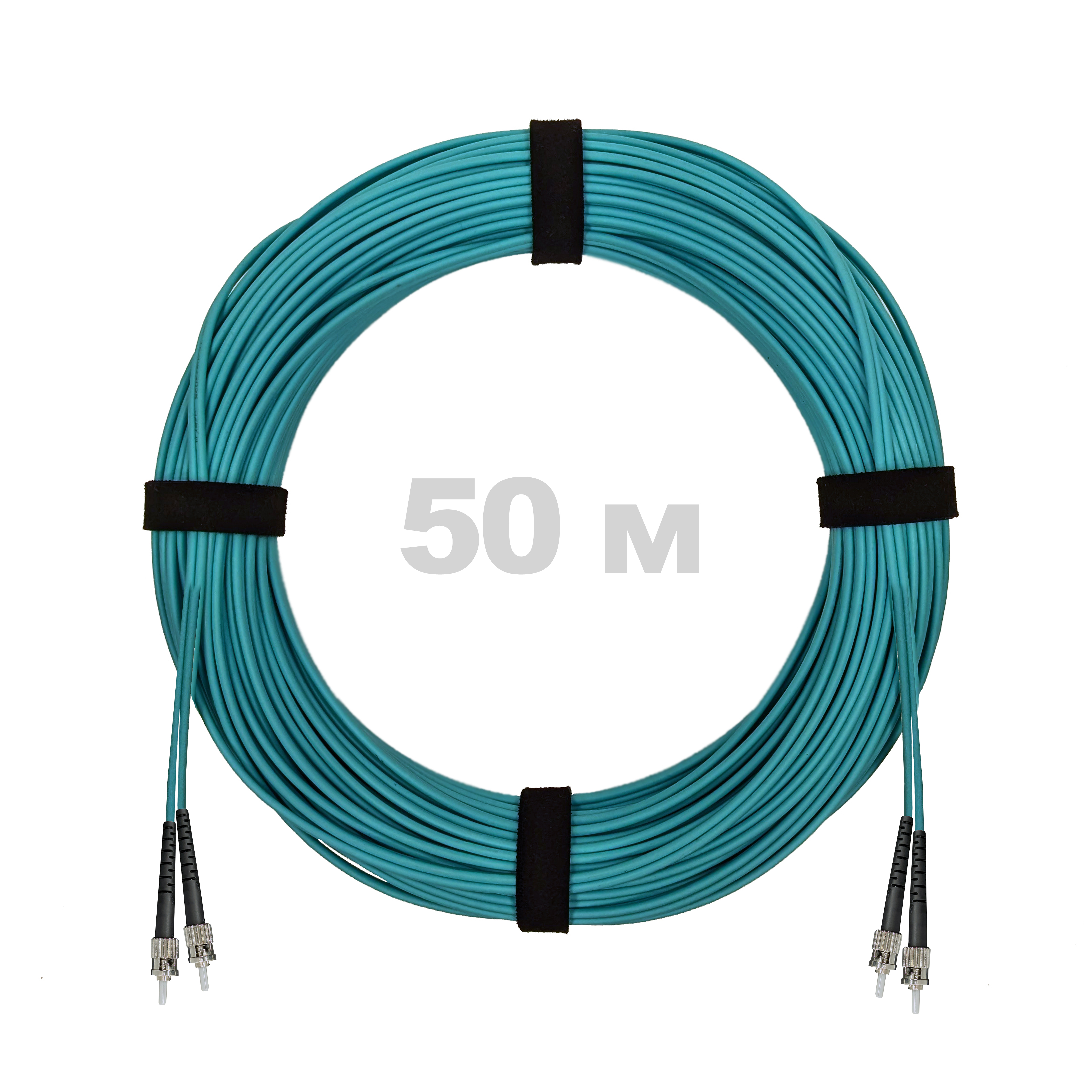 Патч-корд оптический армированный бронированный ST/PC-ST/PC MM (OM3) Duplex 3.0mm LSZH, 50 м.