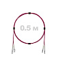 Патч-корд оптический армированный бронированный LC/UPC-LC/UPC MM (OM4) Duplex 2.0mm LSZH, 0.5 м.
