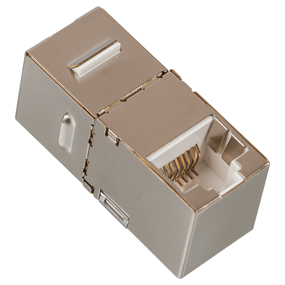 Повторитель портов RJ-45, экранированный, 90 градусов, кат.6, формата Keystone__