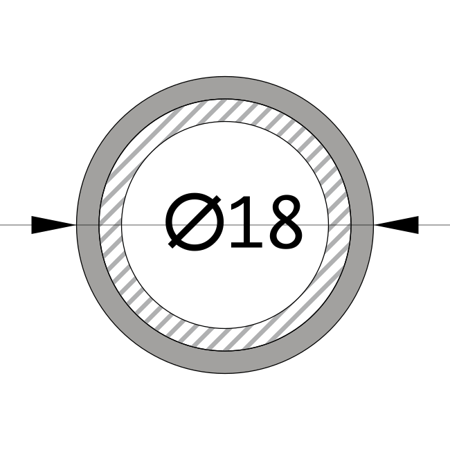 Металлическая гофра Р3-ПР-Н-Х-18 (50м/уп)
