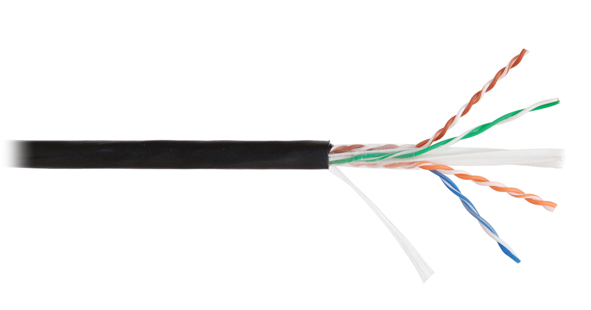 Кабель U/UTP 4 пары, Кат.6, медный, внешний, PE -40, 305м__