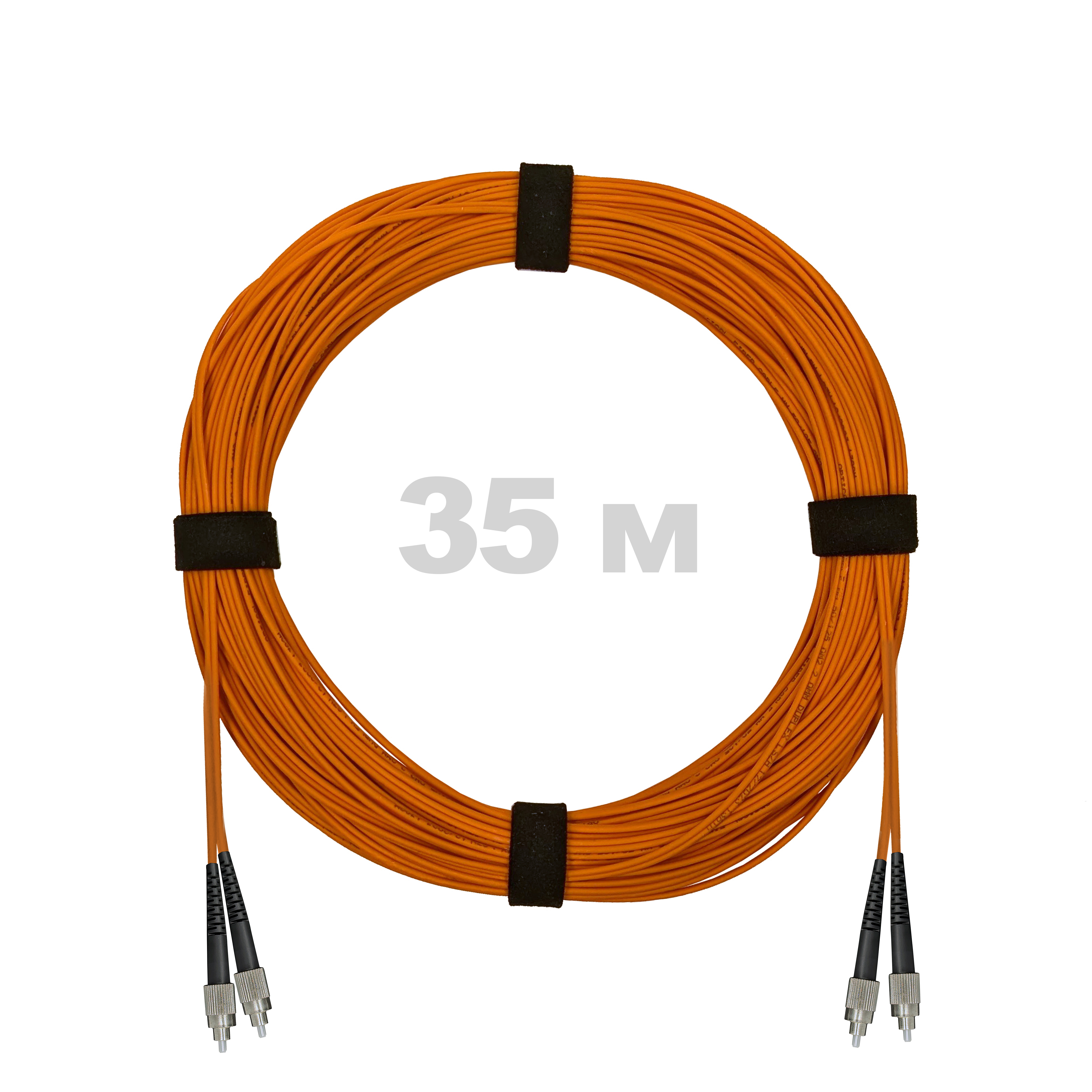 Патч-корд оптический FC/UPC-FC/UPC MM (OM2) 3mm duplex LSZH,  35 м.