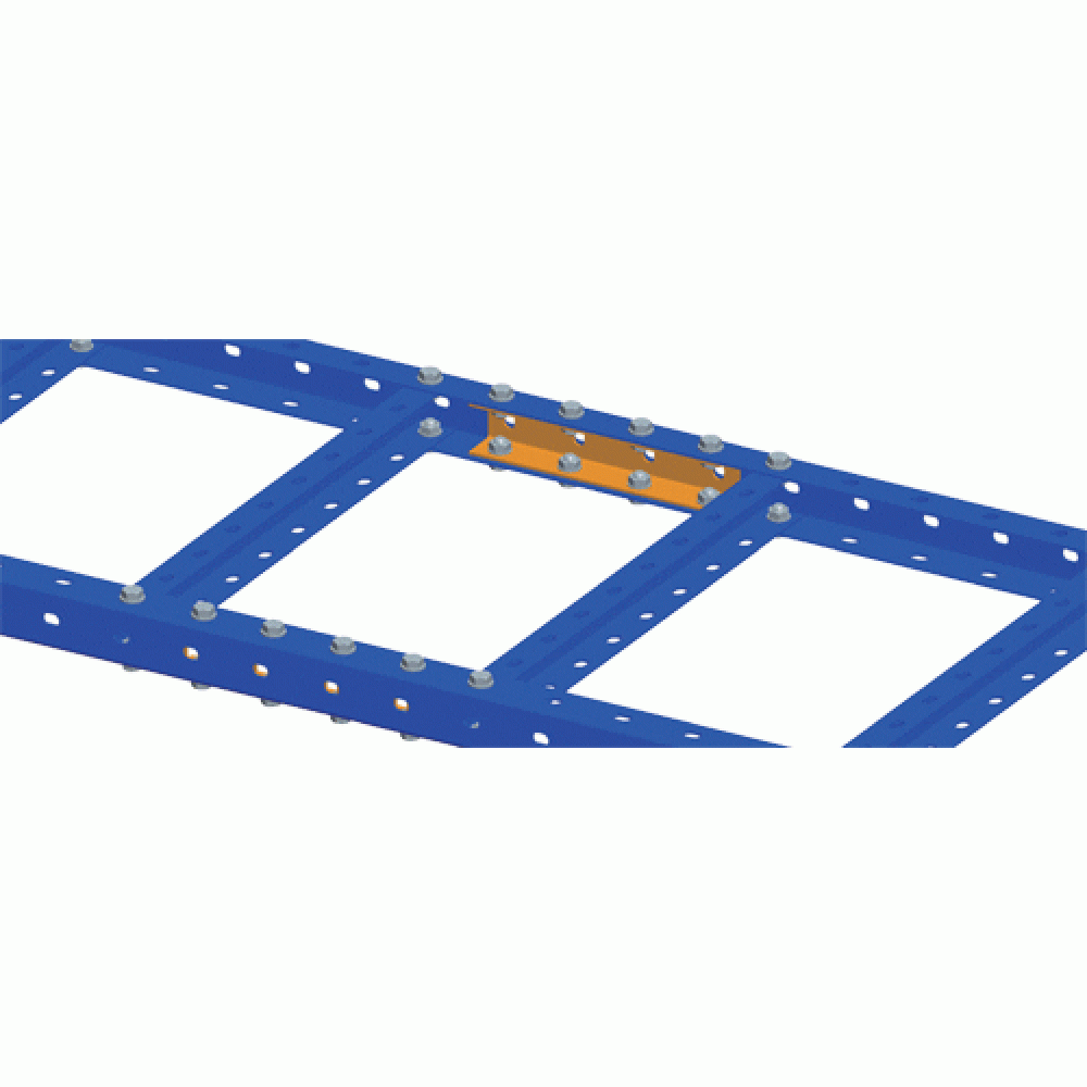 Соединитель прямой для стального лестничного лотка, серый__