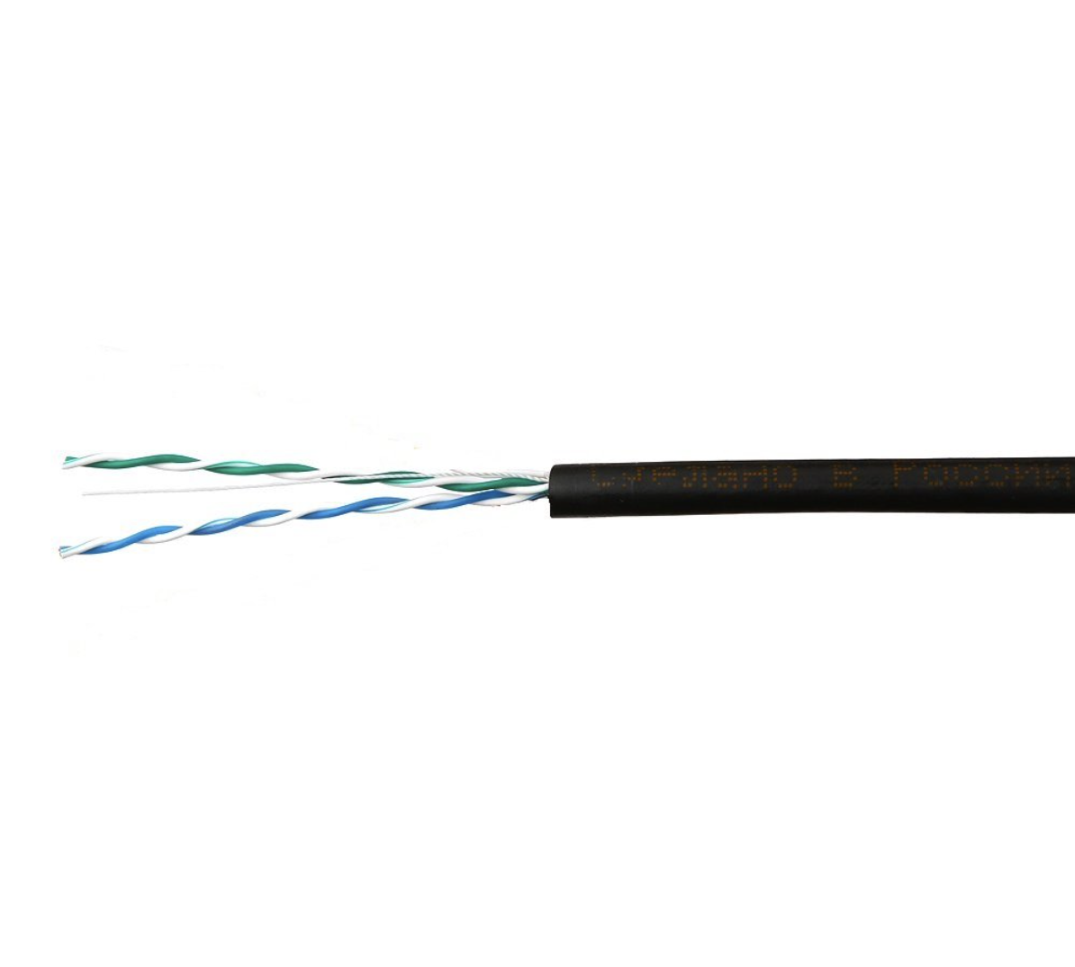 Кабель 1693213 витая пара Cat.5е SkyNet Standard UTP 2x2x0.5 Cu наружный PE чёрный 305 м